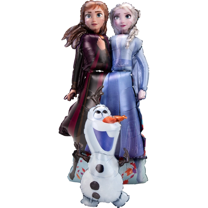 エアウォーカー アナと雪の女王2 エルサ アナ オラフ メタリックバルーン (横68cm×縦147cm)