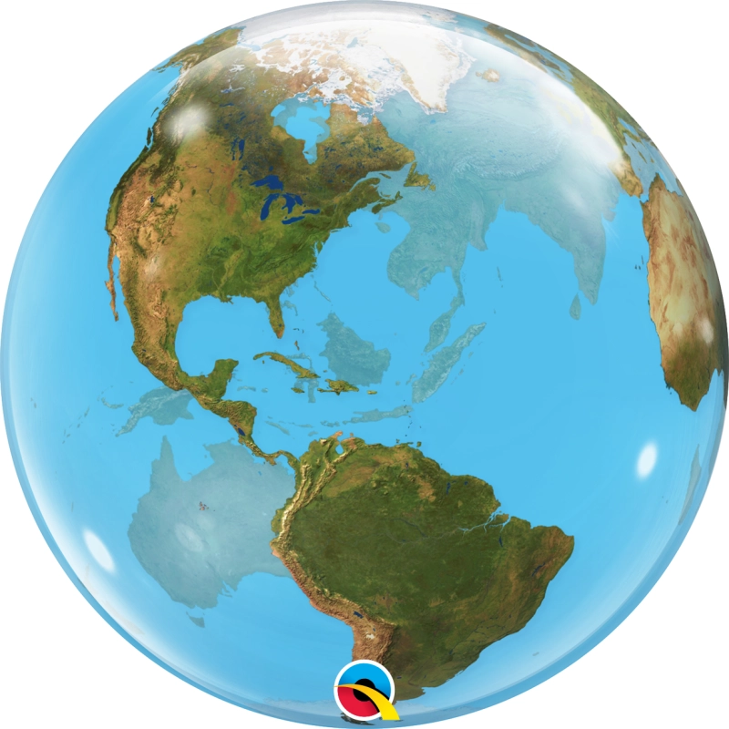 プラネットアース 地球 バブルバルーン (横49cm)
